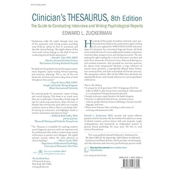 Clinician's Thesaurus: The Guide to Conducting Interviews and Writing Psychological Reports Eighth Edition